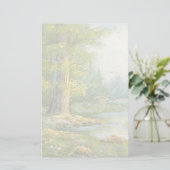 Papeterie Peinture d'une forêt avec la rivière (Debout devant)