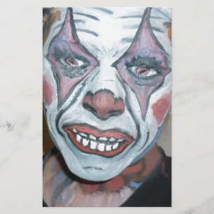Papeterie Peinture effrayante de visage de clown de clowns