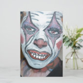 Papeterie Peinture effrayante de visage de clown de clowns (Debout devant)