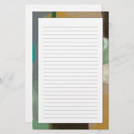 Papeterie Peinture expressionniste avec pointes de brosse lo (Devant / Derrière)