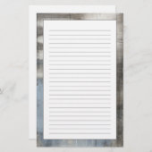 Papeterie Peinture grise et bleue abstraite (Devant / Derrière)