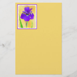 Papeterie Peinture Iris à pois pourpre - Chien original mign