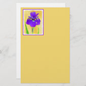 Papeterie Peinture Iris à pois pourpre - Chien original mign (Devant / Derrière)