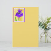 Papeterie Peinture Iris à pois pourpre - Chien original mign (Debout devant)