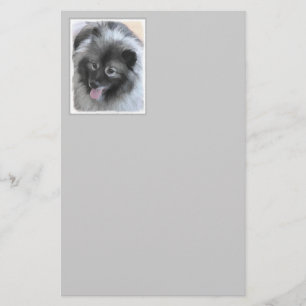 Papeterie Peinture Keeshond Bailey - Cute Original Chien Art