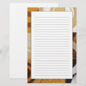 Papeterie Peinture moderne avec les motifs circulaires (Devant / Derrière)