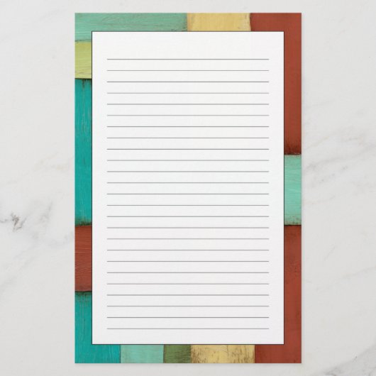 Papeterie Peinture multicolore côtière de Contempoary (Devant)