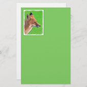 Papeterie Peinture Red Fox - Art original de la faune (Devant / Derrière)