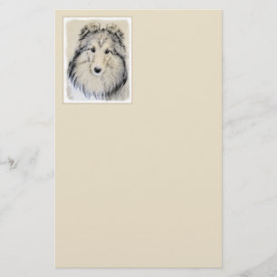 Papeterie Peinture Shetland Sheepdog - Jolie art original ch