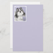 Papeterie Peinture Shih Tzu - Cute Original Chien Art (Devant / Derrière)