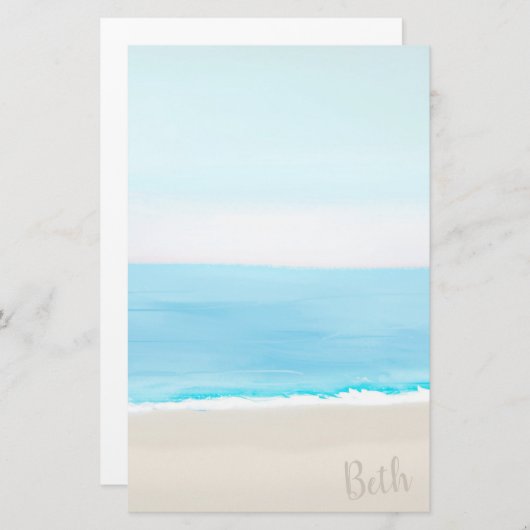 Papeterie  Peinture sur la plage (Devant / Derrière)