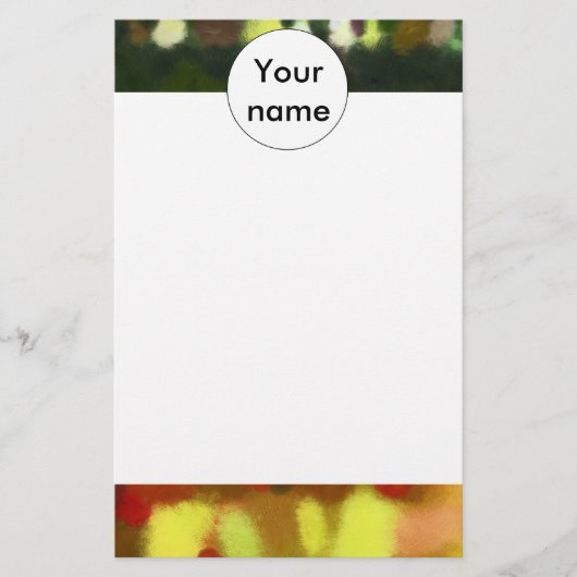 Papeterie Peinture verte rouge (Devant)