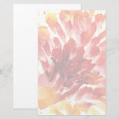 Papeterie Peintures florales abstraites 5 d'aquarelle (Devant / Derrière)