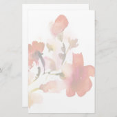 Papeterie Peintures florales abstraites d'aquarelle (Devant / Derrière)