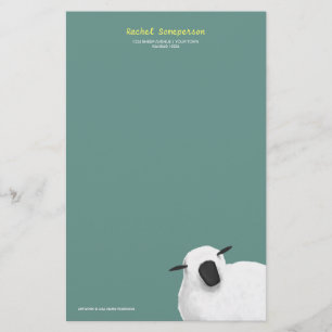 Papeterie pelucheuse de Personalizable de moutons