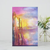 Papeterie PENDRAGON Château médiéval, Coucher de soleil du l (Debout devant)