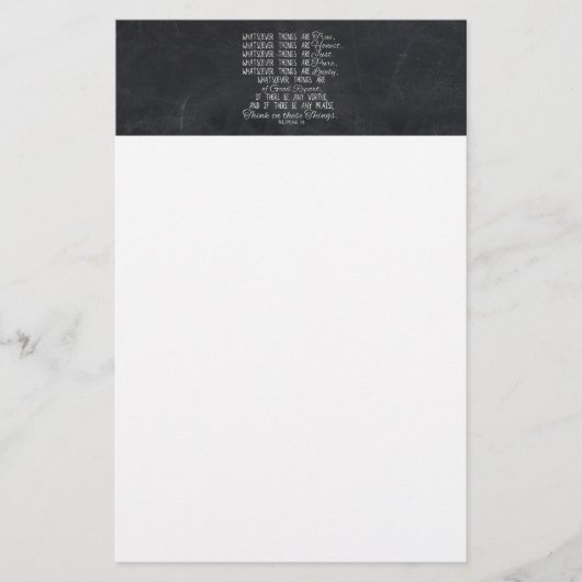 Papeterie Pensez à ces choses Écriture de la Bible chrétienn (Devant)