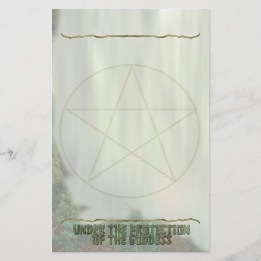 Papeterie Pentacle, sous la protection de la déesse (Devant)