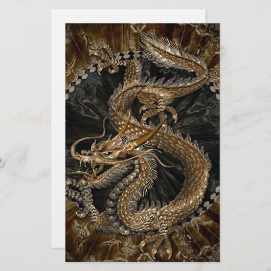 Papeterie Pentagramme dragon (Devant / Derrière)