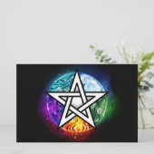 Papeterie pentagramme du Wiccan (Debout devant)