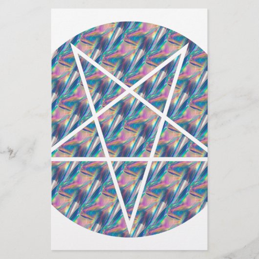 Papeterie pentagramme hologramme (Devant)