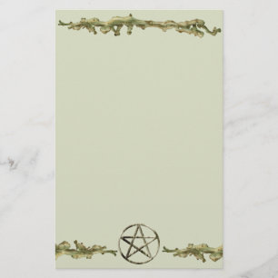 Papeterie Pentagramme sur le bois