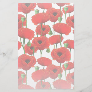 Papeterie Pépites rouges modèle floral