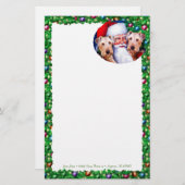 Papeterie Père Noël Airedale Terriers à Noël (Devant / Derrière)