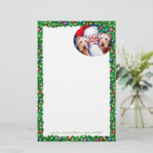 Papeterie Père Noël Airedale Terriers à Noël (Debout devant)