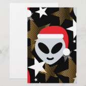 Papeterie père Noël alien emoji (Devant / Derrière)