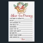 Papeterie Père Noël Christmas Conseils Baby shower Activité<br><div class="desc">C'est un thème de Noël Père Noël Conseils pour l'activité de Baby shower maman. *Conseils pour maman - Écrivez des mots significatifs de conseil à la mère pour être!</div>