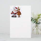 Papeterie Père Noël Et Rennes (Debout devant)