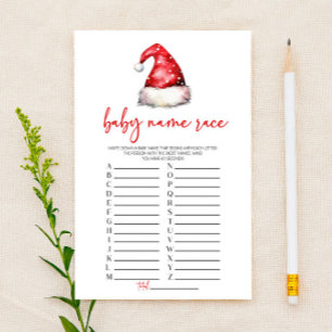 Papeterie Père Noël Nom de Noël Course Baby shower Jeu
