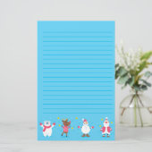 Papeterie père Noël Polar Bear Snowman Reindeer (Debout devant)