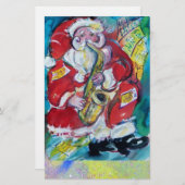 PAPETERIE PÈRE NOËL & SAX, PARTI MUSICAL DE NOËL (Devant / Derrière)