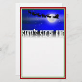 Papeterie Père Noël Sleigh Ride Christmas (Devant / Derrière)