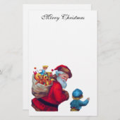 PAPETERIE PÈRE NOËL VINTAGE 2 (Devant / Derrière)