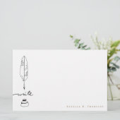 Papeterie Personalized Feather Quill ink Handwritten Write (Debout devant)
