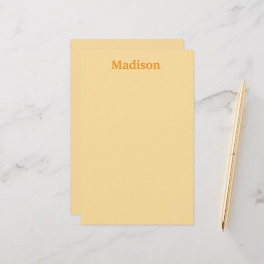 PAPETERIE PERSONALIZED NAME STYLISH MODERN OFFICE SCHOOL  (Devant/Arrière en situation)