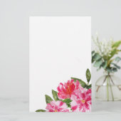 Papeterie personnalisable de pivoines d'aquarelle (Debout devant)