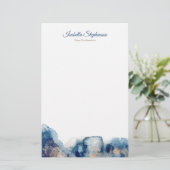 Papeterie Personnalisation de l'encre couleur or et bleu mod (Debout devant)