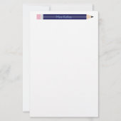 Papeterie Personnalisé Crayon Bleu Enseignant Personnalisé (Devant)