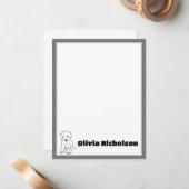 Papeterie personnalisée avec cartes de notes d'art (Devant/Arrière en situation)