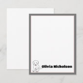 Papeterie personnalisée avec cartes de notes d'art (Devant / Derrière)