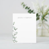 Papeterie personnalisée avec eucalyptus et nom per (Debout devant)
