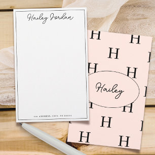 Papeterie personnalisée avec monogramme à écriture