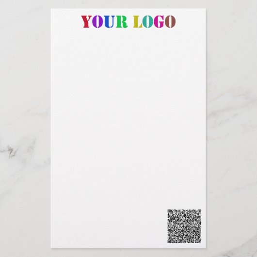 Papeterie personnalisée avec votre logo et code QR (Devant)