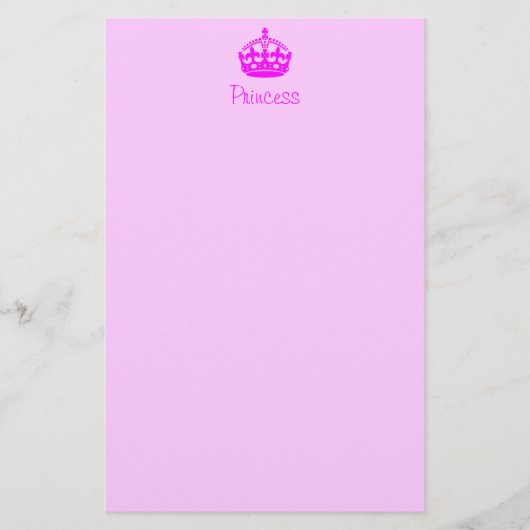 Papeterie personnalisée de princesse (Devant)