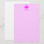 Papeterie personnalisée de princesse (Devant / Derrière)
