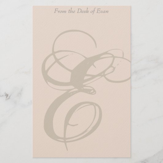 Papeterie personnalisée du monogramme E (Devant)